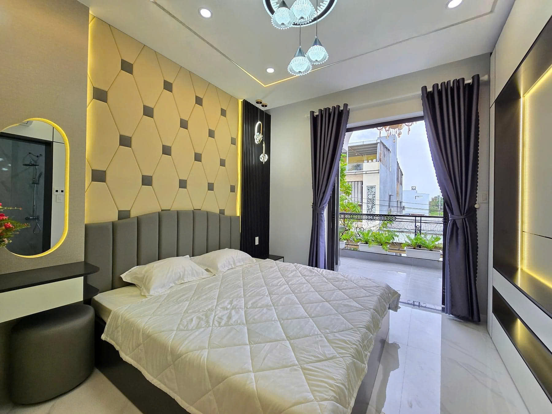 phòng ngủ ​​​​nhà phố 3 tầng 5x12m