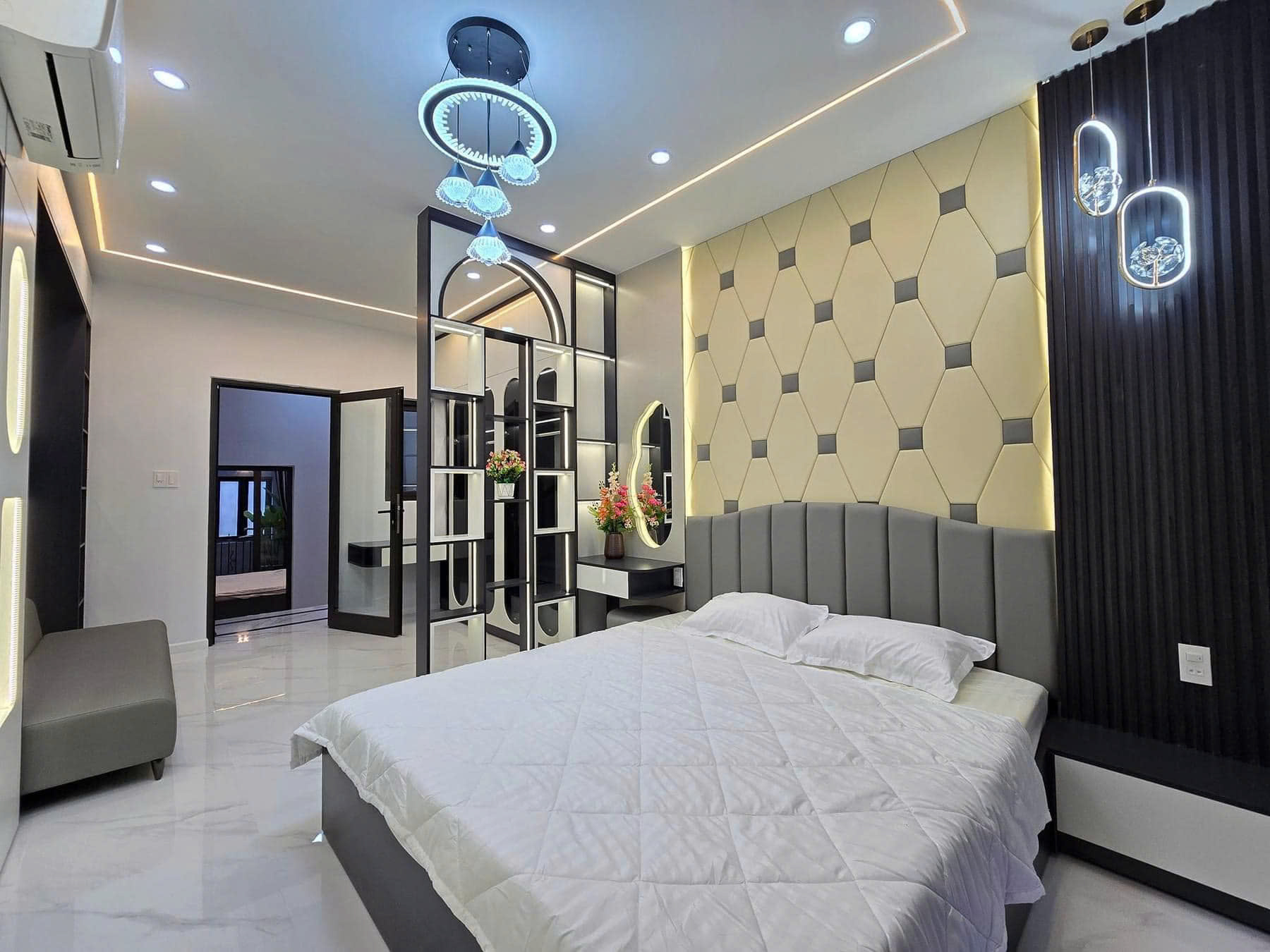 phòng ngủ ​​​​nhà phố 3 tầng 5x12m