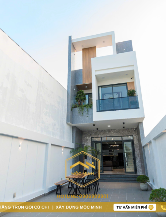 THI CÔNG NHÀ PHỐ 2 TẦNG 200M2 TẠI CỦ CHI