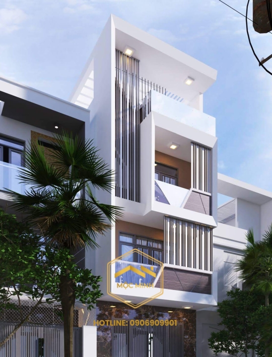 Nhà phố 3 tầng 1 tum 5×20 chất đẹp – hiện đại
