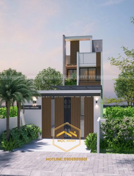 Mẫu nhà phố 2 tầng 200m2 cực đẹp tại Củ Chi