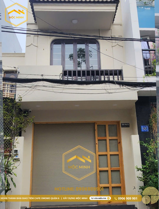 Dự án thi công tiệm Cafe Omomo quận 6 đậm chất riêng